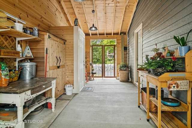 90 Golfview Rd, Lake Zurich, IL 60047 - interior space featuring wood walls and wood ceiling