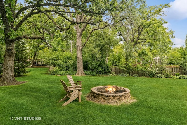 90 Golfview Rd, Lake Zurich, IL 60047 - view of yard featuring an outdoor fire pit