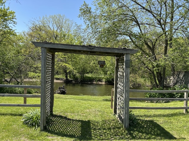 206 Walnut St, Cherry Valley, IL 61016 - view of home's community with a water view