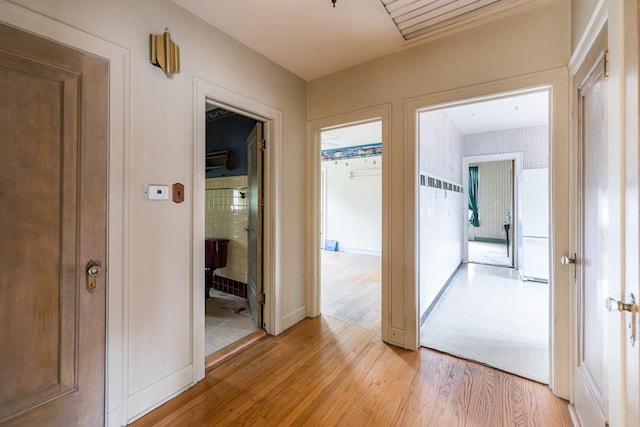 1753 N Normandy Ave, Chicago, IL 60707 - hall featuring light wood finished floors and baseboards