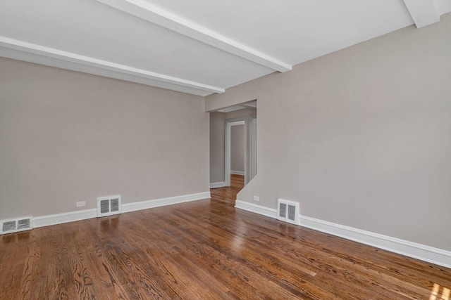11025 S Millard Ave, Chicago, IL 60655 - unfurnished room with beam ceiling, baseboards, and dark wood finished floors