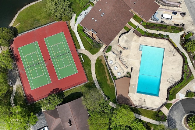 13151 S Westview Dr Unit 1B, Palos Heights, IL 60463 - drone / aerial view of a pool area