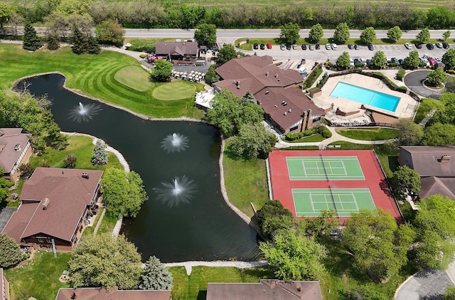 13151 S Westview Dr Unit 1B, Palos Heights, IL 60463 - drone / aerial view of a large body of water and a pool