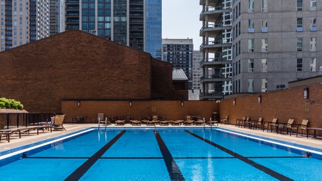 1030 N State St Unit 42L, Chicago, IL 60610 - community pool with a view of city