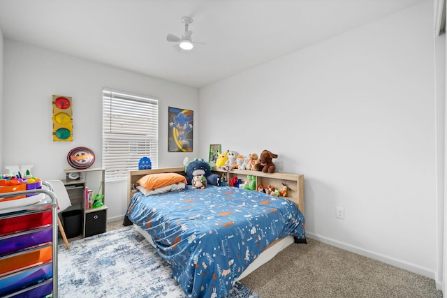 1447 Yosemite Way, Pingree Grove, IL 60140 - bedroom with carpet flooring, baseboards, and a ceiling fan