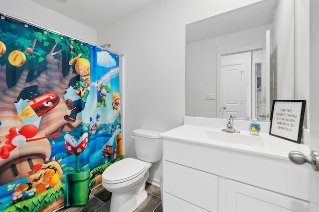 1447 Yosemite Way, Pingree Grove, IL 60140 - bathroom with toilet, vanity, and curtained shower