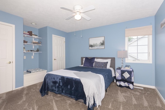 6 Conway Cir, Bloomington, IL 61704 - carpeted bedroom with baseboards and ceiling fan
