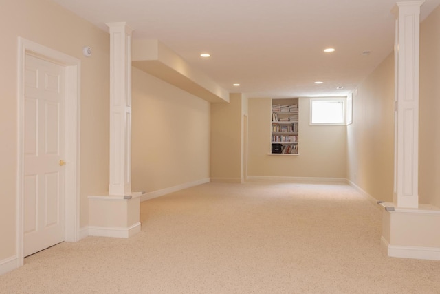 6 Conway Cir, Bloomington, IL 61704 - below grade area featuring carpet flooring, recessed lighting, and baseboards