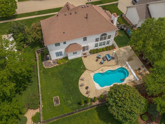 6 Conway Cir, Bloomington, IL 61704 - view from above of property featuring a pool area