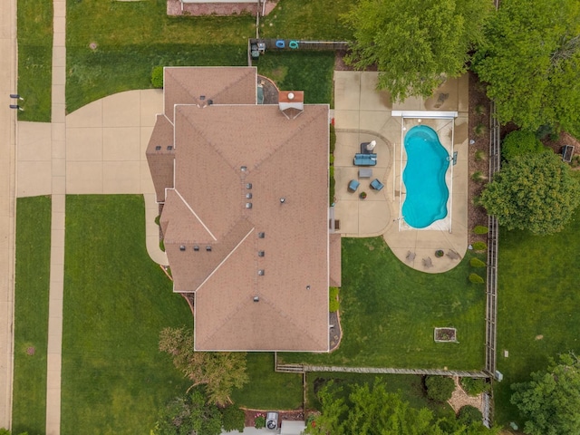 6 Conway Cir, Bloomington, IL 61704 - drone / aerial view of a pool area