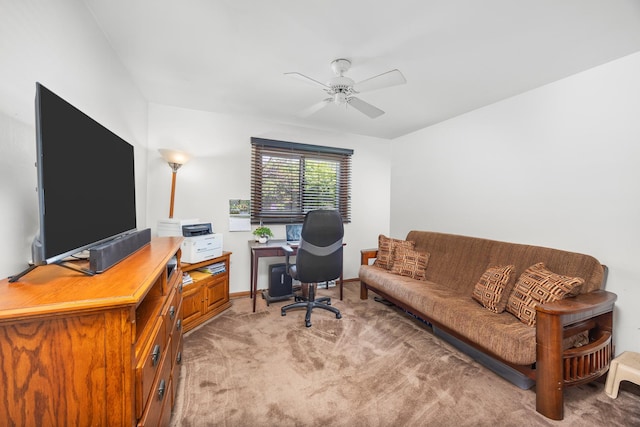 1723 Columbine Dr, Schaumburg, IL 60173 - office space featuring ceiling fan, light colored carpet, and baseboards