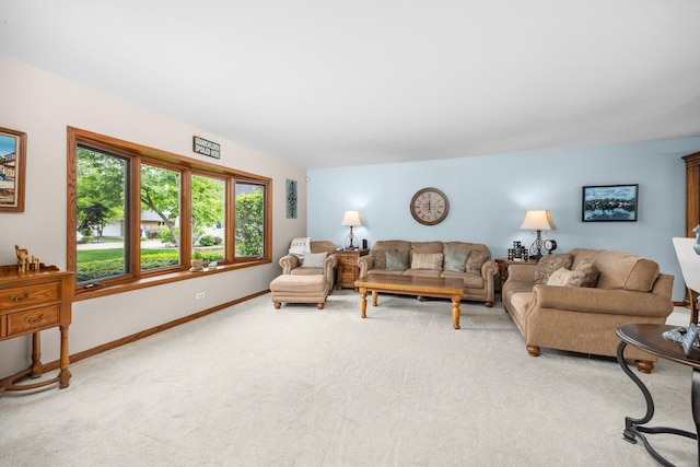 1723 Columbine Dr, Schaumburg, IL 60173 - living room featuring light colored carpet and baseboards