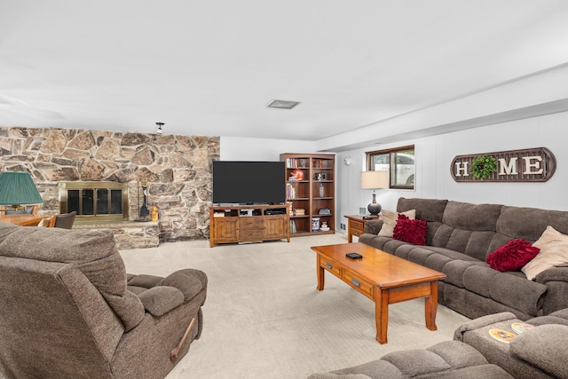 1723 Columbine Dr, Schaumburg, IL 60173 - living room featuring light carpet