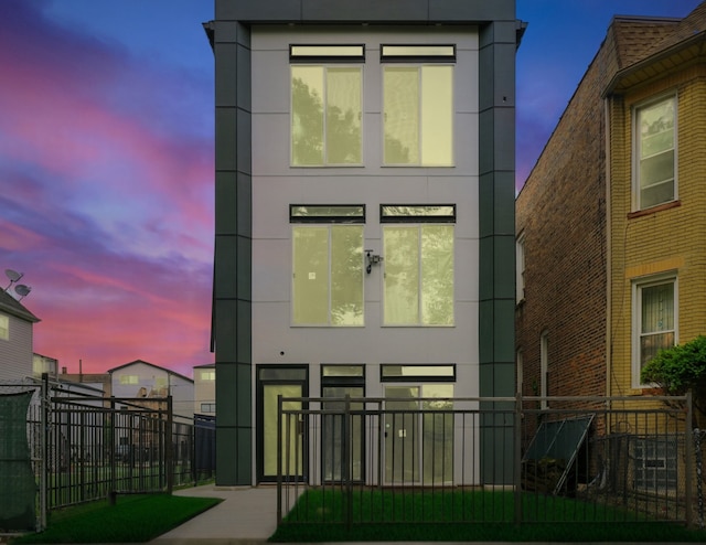 modern home with stucco siding