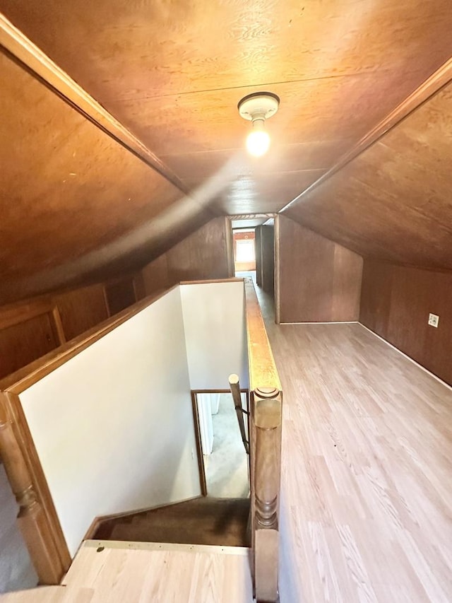 301 Illinois Ave, Elgin, IL 60120 - additional living space featuring wood finished floors and lofted ceiling