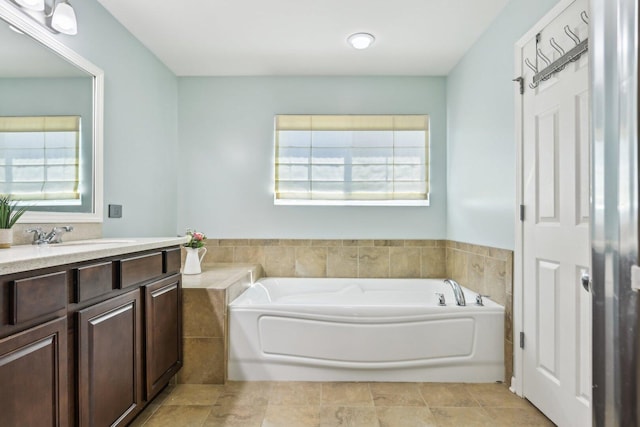 8937 Cook Way, Huntley, IL 60142 - full bathroom with healthy amount of natural light, a bath, and vanity