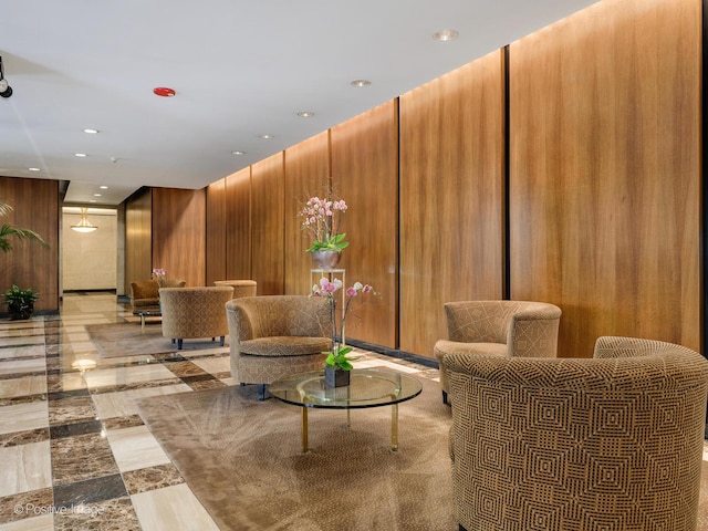 1212 N Lake Shore Dr Unit 12Cn, Chicago, IL 60610 - building lobby featuring recessed lighting and wooden walls