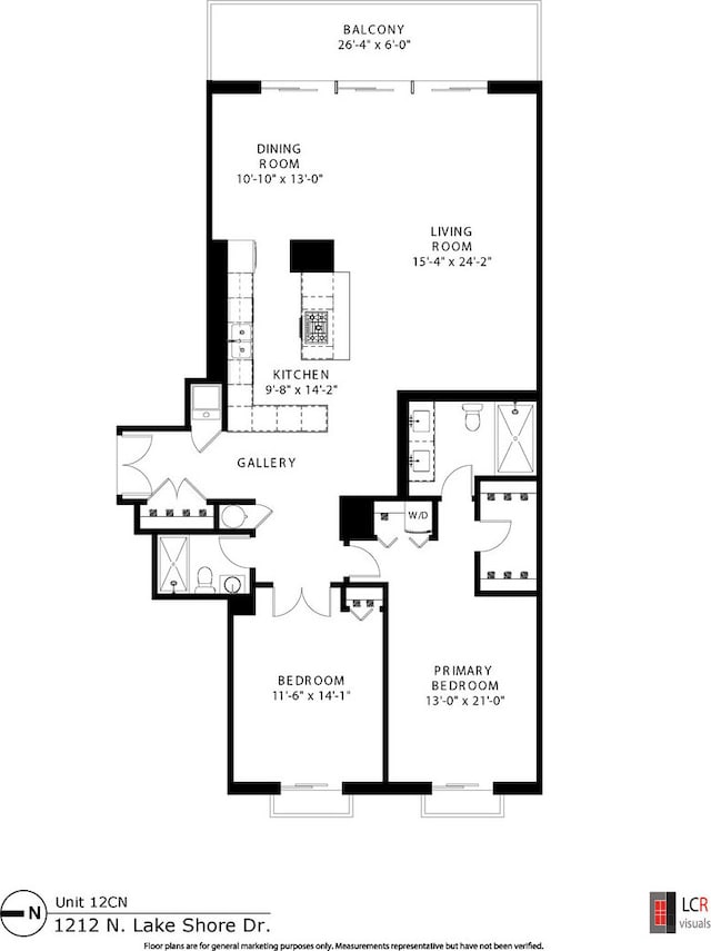 1212 N Lake Shore Dr Unit 12Cn, Chicago, IL 60610 - home floor plan
