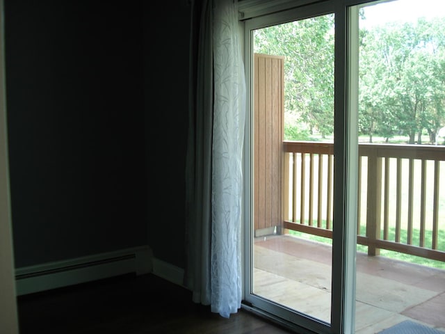 712 Dempster St Unit F110, Mount Prospect, IL 60056 - doorway to outside with baseboard heating