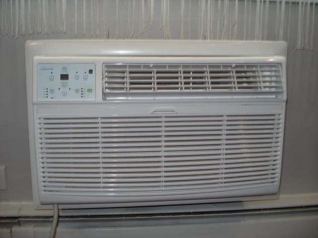 detailed view of an AC wall unit