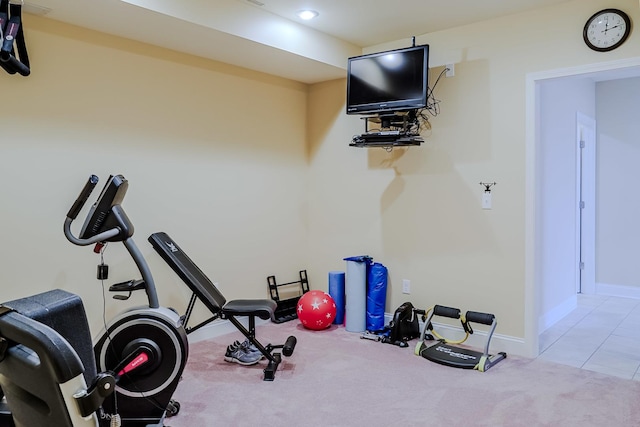 8834 Doubletree Dr N, Crown Point, IN 46307 - workout room featuring carpet and baseboards