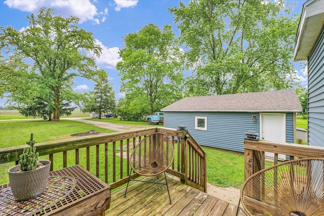 512 S Scarborough St, Sidney, IL 61877 - deck featuring a yard