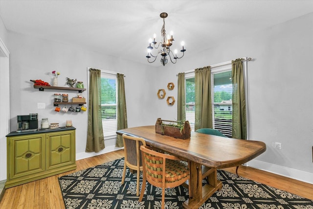 512 S Scarborough St, Sidney, IL 61877 - dining space with a chandelier, light wood finished floors, and baseboards