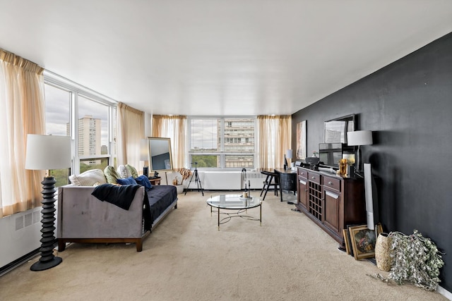 4800 S Chicago Beach Dr Unit 1106S, Chicago, IL 60615 - living room featuring light carpet