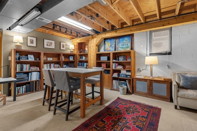 7260 W Fitch Ave, Chicago, IL 60631 - office area featuring concrete floors