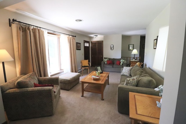 245 N Linn St, Princeton, IL 61356 - living room featuring light carpet