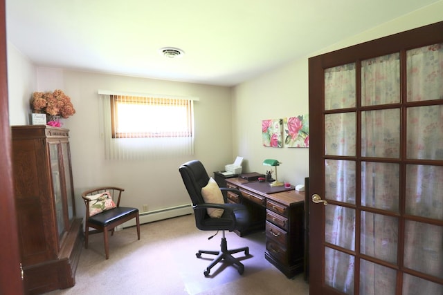 245 N Linn St, Princeton, IL 61356 - carpeted office space with baseboard heating