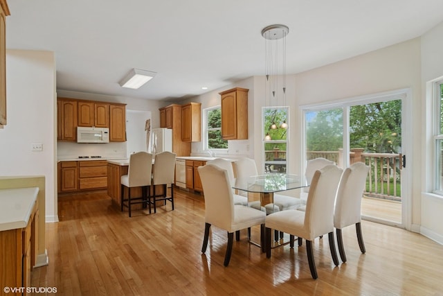 1048 N Palos Ave, Palatine, IL 60067 - dining area with light wood-type flooring and baseboards