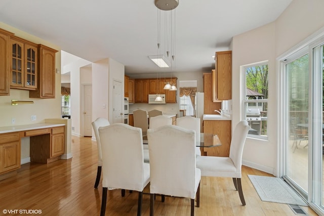 1048 N Palos Ave, Palatine, IL 60067 - dining room with plenty of natural light, light wood-style flooring, and baseboards