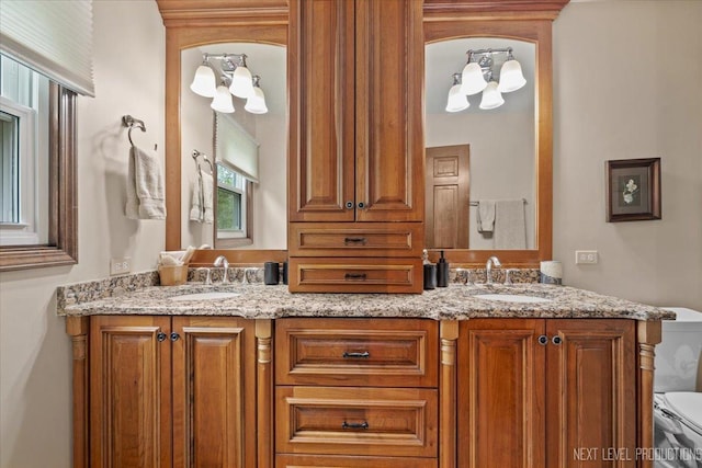 6446 Hanover Ct, Lisle, IL 60532 - bathroom with toilet and double vanity