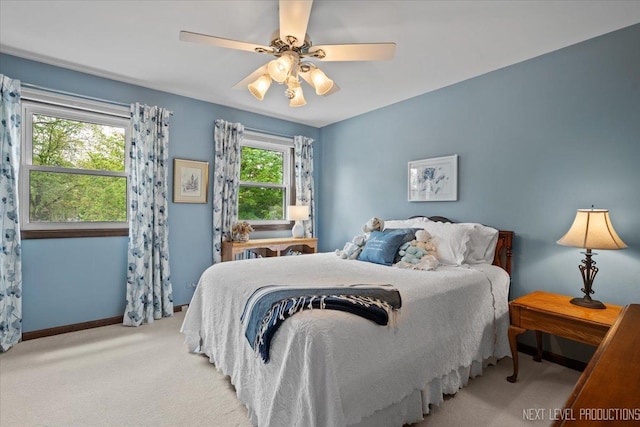 6446 Hanover Ct, Lisle, IL 60532 - bedroom featuring baseboards, carpet flooring, and ceiling fan