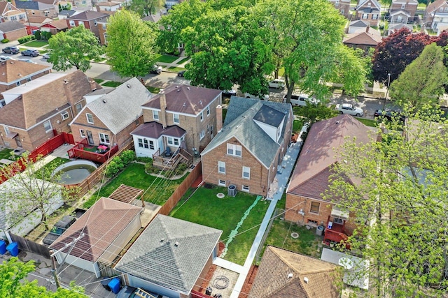 aerial perspective of suburban area