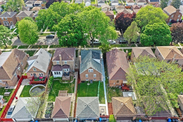 aerial perspective of suburban area