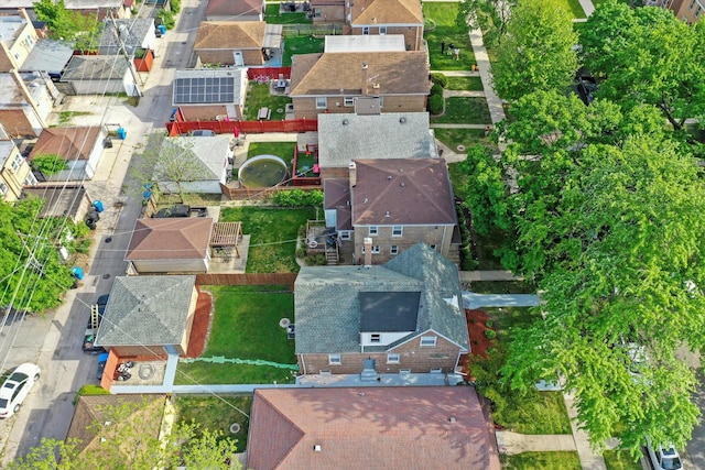 aerial view of residential area