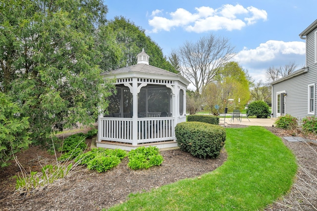 624 Joshua Ct, Naperville, IL 60540 - view of yard featuring a gazebo and a patio area