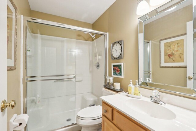 2207 Olde Mill Ln, Mchenry, IL 60050 - full bath with a stall shower, toilet, and vanity