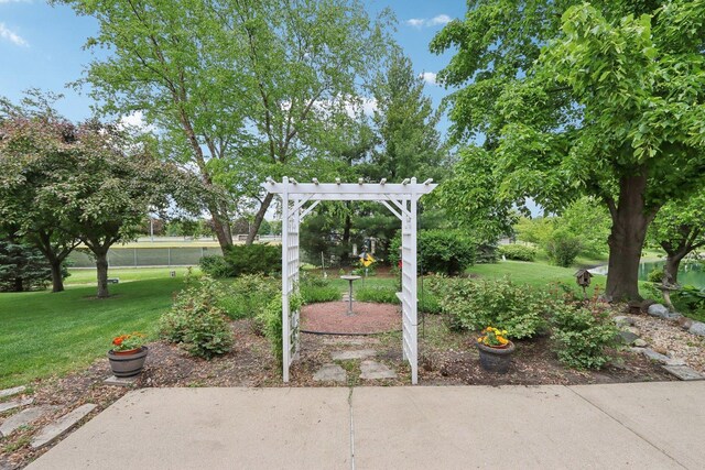 2207 Olde Mill Ln, Mchenry, IL 60050 - view of grassy yard featuring a pergola