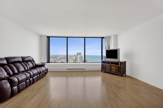 5455 N Sheridan Rd Unit 3611, Chicago, IL 60640 - living area with wood finished floors and baseboards