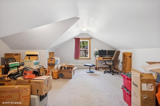 5115 Greenwood Pl, Mccullom Lake, IL 60050 - office space with carpet flooring and lofted ceiling