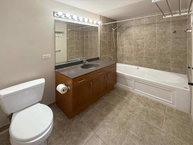 1720 S Michigan Ave Unit 1711, Chicago, IL 60616 - full bath featuring shower / bath combination, toilet, vanity, and tile patterned flooring