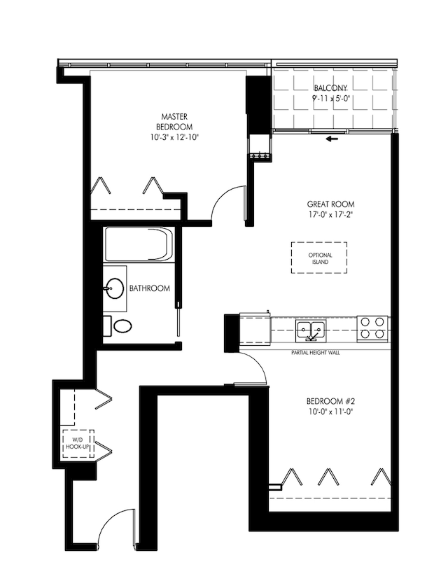 1720 S Michigan Ave Unit 1711, Chicago, IL 60616 - floor plan / room layout