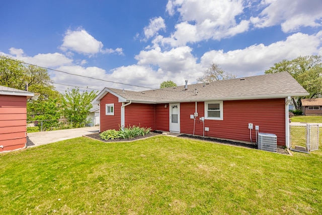 440 Berkshire Ave, Romeoville, IL 60446 - rear view of property with cooling unit and roof with shingles