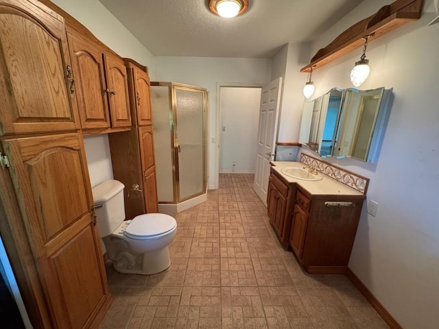110 Martin Dr, Rock Falls, IL 61071 - full bath featuring a stall shower, vanity, and brick patterned floors