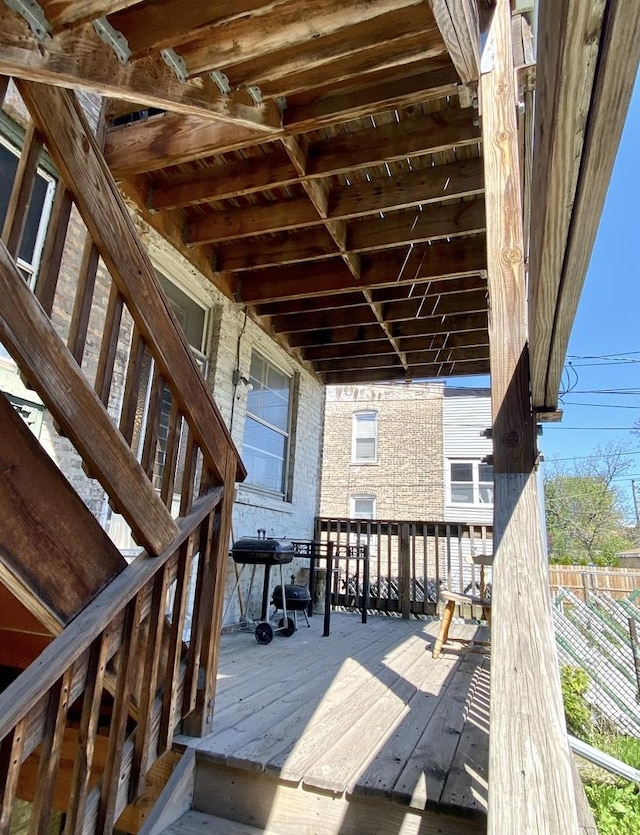 4943 W Monroe St, Chicago, IL 60644 - wooden deck featuring grilling area