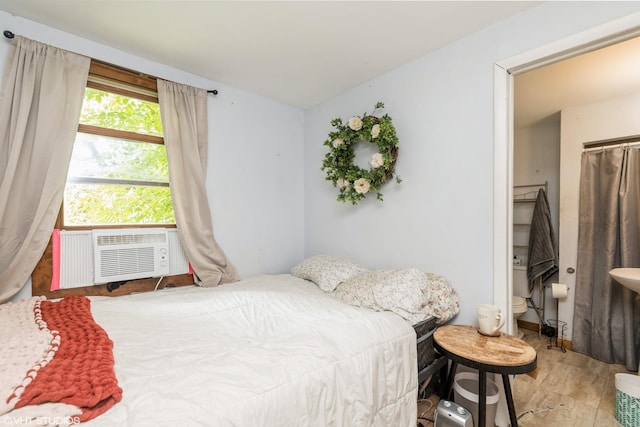 10 S Hickory Ave, Fox Lake, IL 60020 - bedroom featuring light wood-style floors and cooling unit