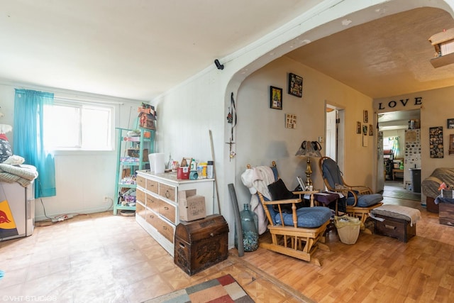10 S Hickory Ave, Fox Lake, IL 60020 - sitting room with arched walkways and light floors